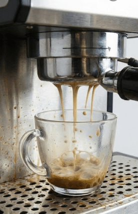 Poor extraction showing severe channeling and spraying